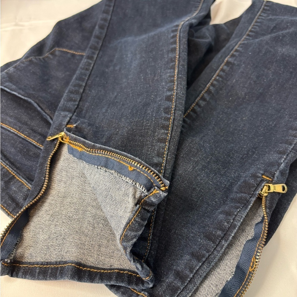 H&M Dark Blue Skinny Jeans – Zipper Ankle – Size 6 - Picture 11 of 13
